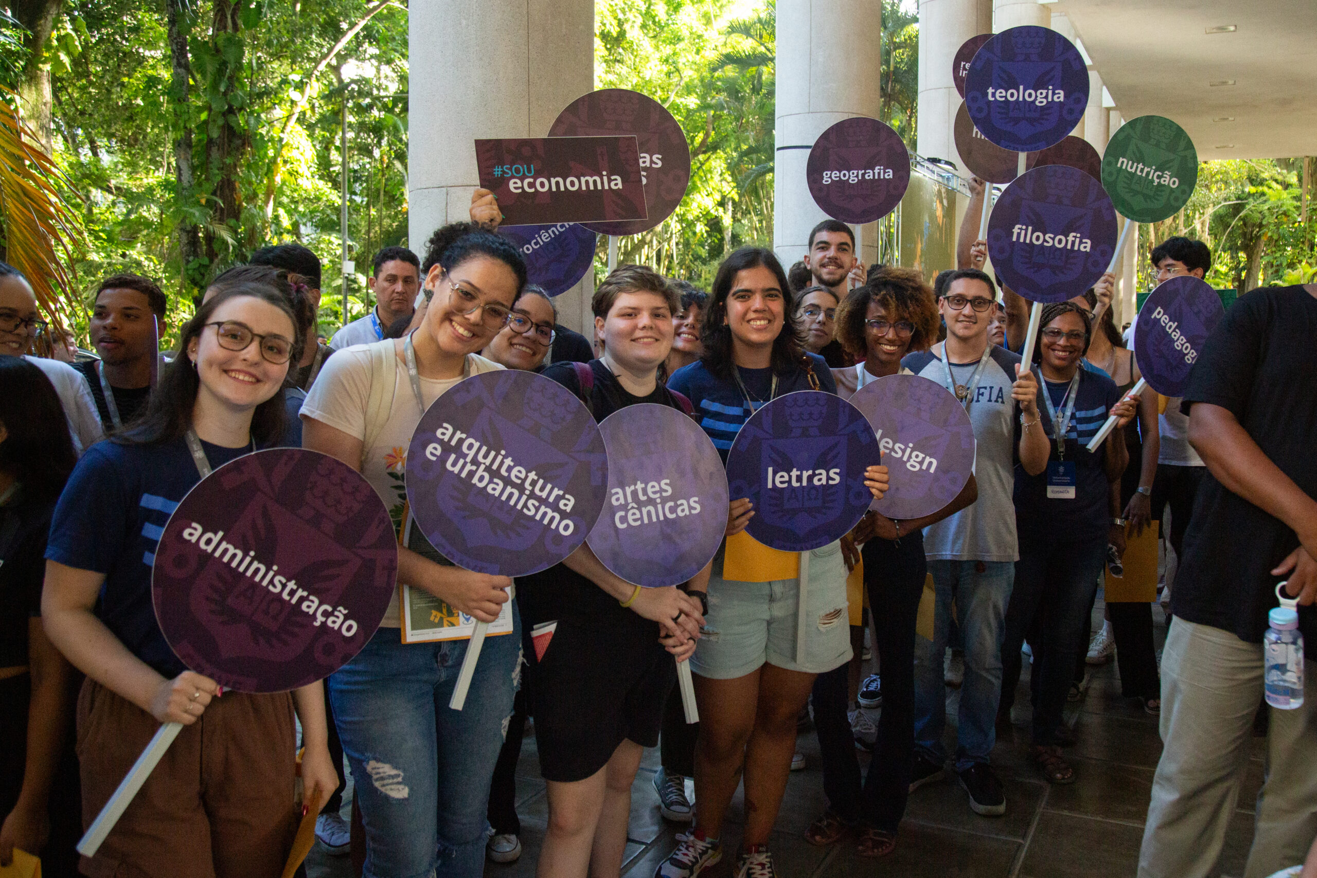 Recepção de calouros no Primeiro dia na PUC-Rio  | Foto: Matheus Santos